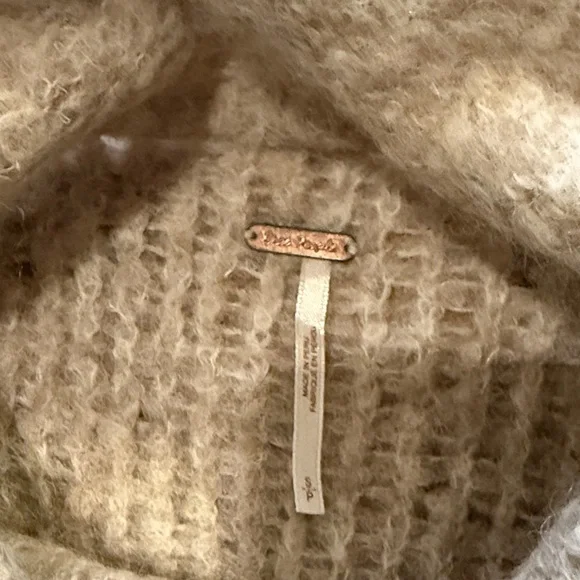 Free People Alpaca Turtleneck Sweater - Cream - Picture 3 of 4